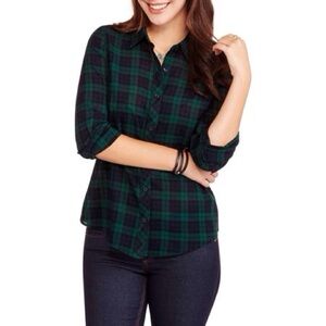 Flannel plaid button down shirt size XL